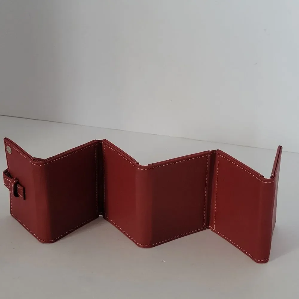 Home Accents Compact Brag Book Wallet with Strap and Contrast Stitching
